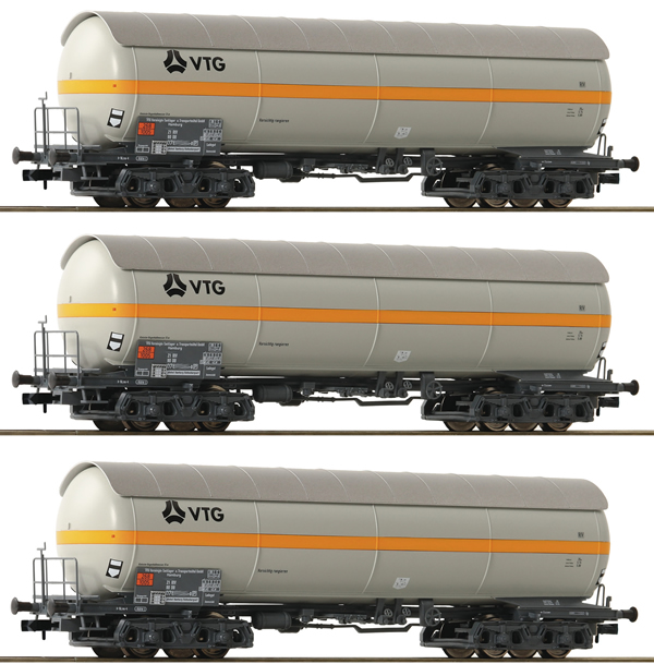 Fleischmann 849102 - 3 piece set: pressure gas  tank wagon      