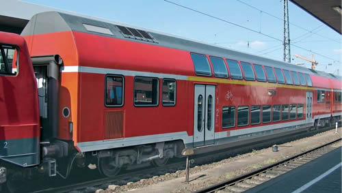 Fleischmann 862201 - Double-decker coach 1st/2nd class, type DABpza 785.2, of the DB AG.