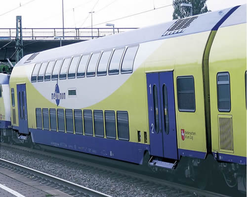 Fleischmann 862202 - Double-decker coach metronom, 1st/2nd class, type DABpza 785.2