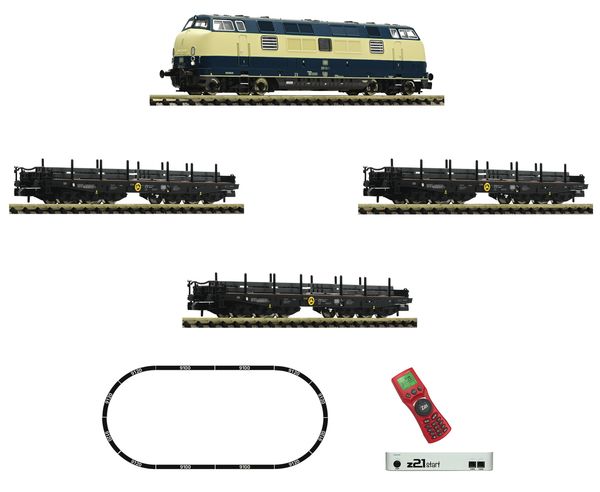 Fleischmann 931902 - German Diesel locomotive class 221 with goods train of the DB