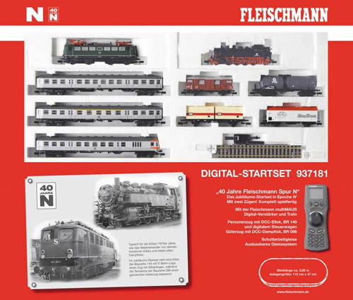 Fleischmann 937181 - Jubilee Startset 40 Years of Fleischmann N-gauge with two trains