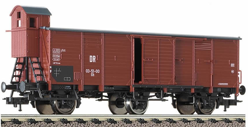 Fleischmann 5731 - Box goods wagon with brakeman's cab, 3-axled