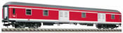 Baggage coach in traffic red livery, type Dm.920 of the DB AG