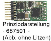 DCC-decoder with 8-pole plug