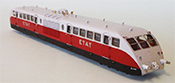 Bugatti Diesel Railcar of the ETAT Railroad  Présidentiel Red/Grey Livery