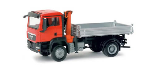 Herpa 155922 - MAN TGS M dump truck with Palfinger loading crane 2 axle