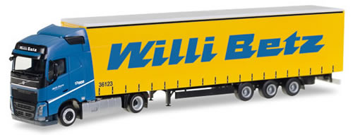 Herpa 307352 - Volvo FH GL Curtain Semi Willi Betz