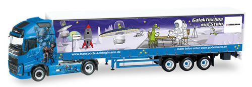 Herpa 307741 - Volvo FH Gl. XL Curtain Semi Schreglmann