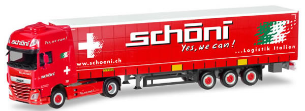 Herpa 309301 - DAF XF Curtain Semi Schoni