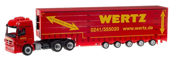 Herpa 309431 - Mercedes Actros 6X4, Semi Wertz