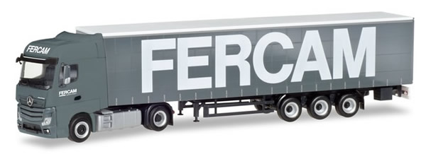 Herpa 309486 - Mercedes Actros Curtain Semi Fercam