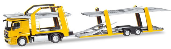 Herpa 309790 - Mercedes Actros Car Carrier Qualitrans Cargo