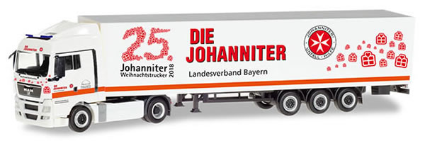 Herpa 309851 - MAN TGX Semi Johanniter, Weihnachtstrucker