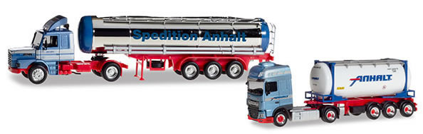 Herpa 310369 - 2 Truck Set, Anhalt Scania Classic, DAF Current 5...