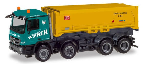 Herpa 310376 - Mercedes Actros M, Schmitz Covered Dump Truck Web...