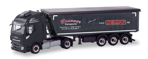 Herpa 310703 - Iveco Stralis Dump Semi PB Transporte Brunner