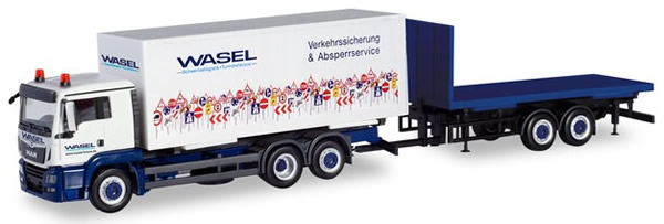 Herpa 310918 - MAN TGS Box Truck/Trailer Wasel