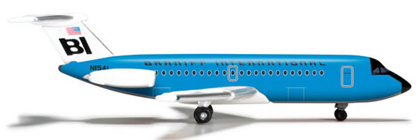 Herpa 524087 - Bac 1-11-200 (32.95) Braniff Bean Blue