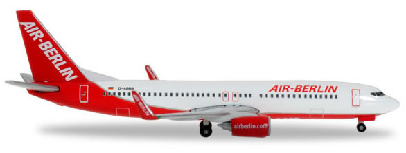 Herpa 527224 - Boeing 737-800 Extra Shop Air Berlin, Interim Liv...