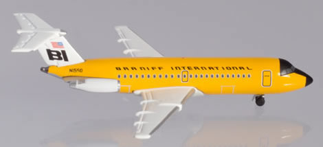 Herpa 533003 - Bac 1-11-200 Braniff -  Jelly Bean, Ochre 