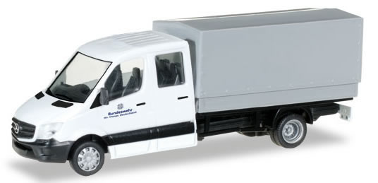 Herpa 700665 - Mercedes Sprinter, Canvas Box German Federal Army