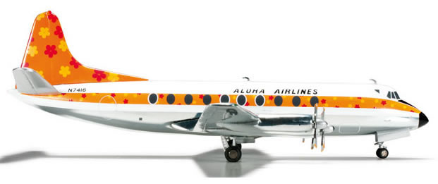 航空機・ヘリコプター herpaAloha Airlines Vickers Viscount700 Herpa 555753 - Vickers Viscount 700 (82.50) Aloha Airlines