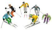 6 Figures with Ski Poles