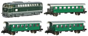 Austrian Diesel Locomotive BR 2143.040 with 3 Passenger Coaches of the OBB