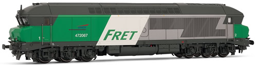 Jouef 2229 -  SNCF, diesel locomotive CC 72067, Fret livery. With Sound