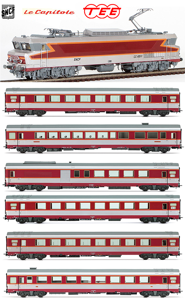 Jouef HJ24282S - French TEE Le Capitole Grand Confort Express Set