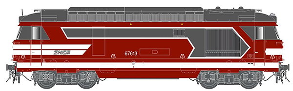 Jouef HJ2464 - French Diesel Locomotive red Capitole livery in the SNCF