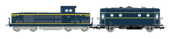 Jouef HJ2473 - French Diesel Locomotive with boiler wagon class 040 DG-1 of the SNCF