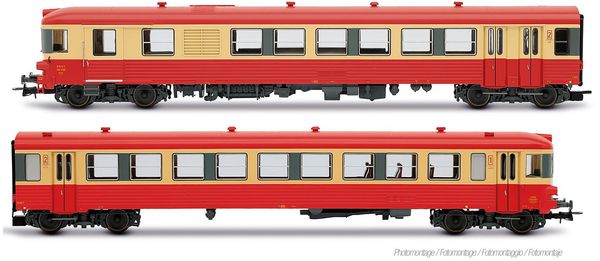 Jouef HJ2625 - French 2pc Diesel Railcar Set X 4300 of the SNCF