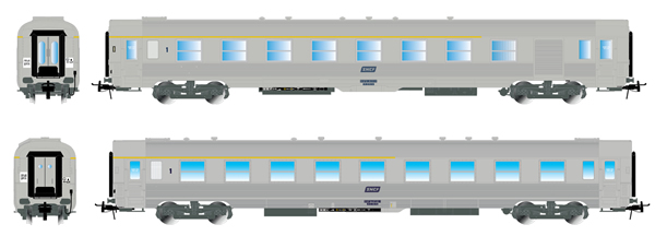 Jouef HJ4136 - 2pc set DEV Inox, A5r and A7Dtj 