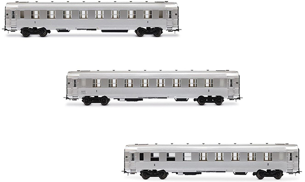 Jouef HJ4174 - French 3 unit pack short Dev Inox Coaches of the SNCF