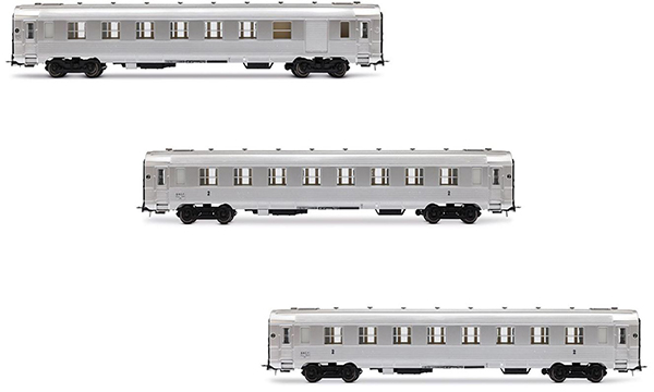 Jouef HJ4175 - French 3 Unit Pack Short DEV Inox Coaches of the SNCF