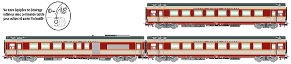 Jouef HJ4192 - French 3-Unit Pack Coaches Le Cleber of the SNCF