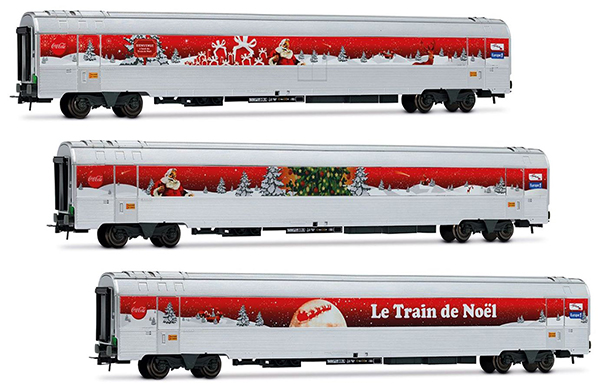 Jouef HJ4200 - French 3 unit Pack Train de Noel - Coca-Cola 2010 of the SNCF