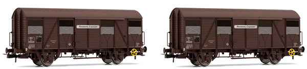 Jouef HJ6153 - French boxcar set  type G4 UIC ORE of the SNCF; with opened flaps; Provence Express