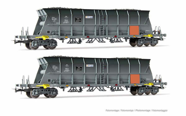 Jouef HJ6210 - 2pc 4-axle coal hopper wagon EF60 EDF Set