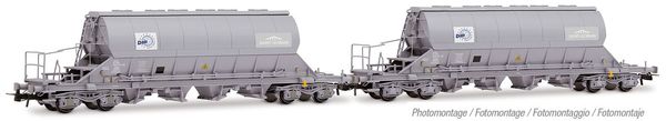Jouef HJ6306 - 2pc Taoos hopper wagon set, DMI / Saint Gobain