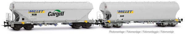 Jouef HJ6320 - 2pc MILLET Grain Silo Wagon Set