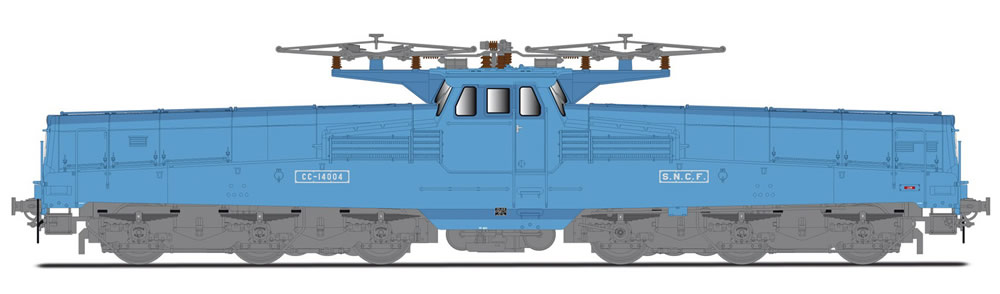 Jouef 2247 - French Electric Locomotive CC14000 blue livery fo the SNCF