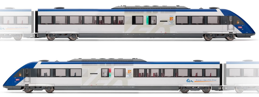 Jouef HJ2212 - French diesel railcar X72500 of the SNCF; 