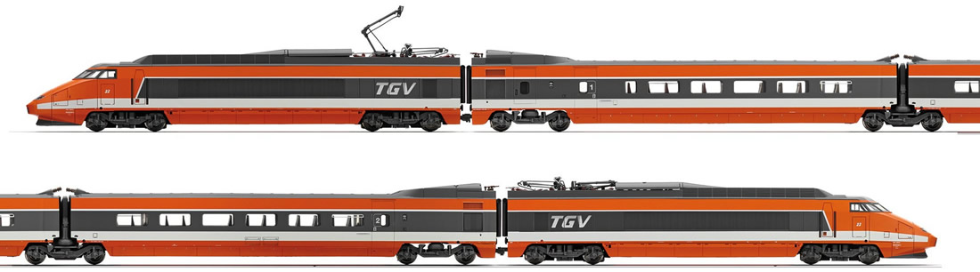 HOゲージ Jouef HJ2012+HJ4016セット TGV SUD-EST