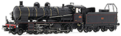 French Steam locomotive 140 C 38, with tender 18 B 22 (Est) of the SNCF