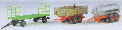 Kibri 10908 - H0 Trailer set agriculture, 3 pieces