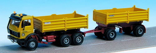Kibri 14067 - H0 MB tipper with trailer KIRCHHOFF**discontinued**