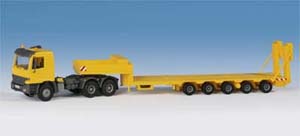 Kibri 14654 - H0 MB ACTROS with GOLDHOFER flat bed trailer**discontinued**