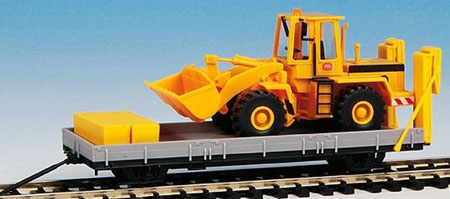 Kibri 16308 - H0 ROBEL trailer 55.54 with construction equipment